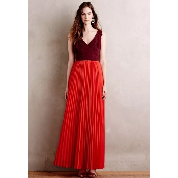 Anthropologie Dresses & Skirts - Anthropologie Moulinette Soeurs Roja Pleated Skirt Maxi Dress Size 0